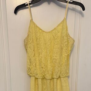 Yellow Lace Maxi Dress